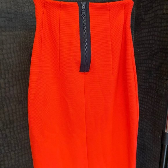 Neon Orange midi skirt - Picture 2 of 2